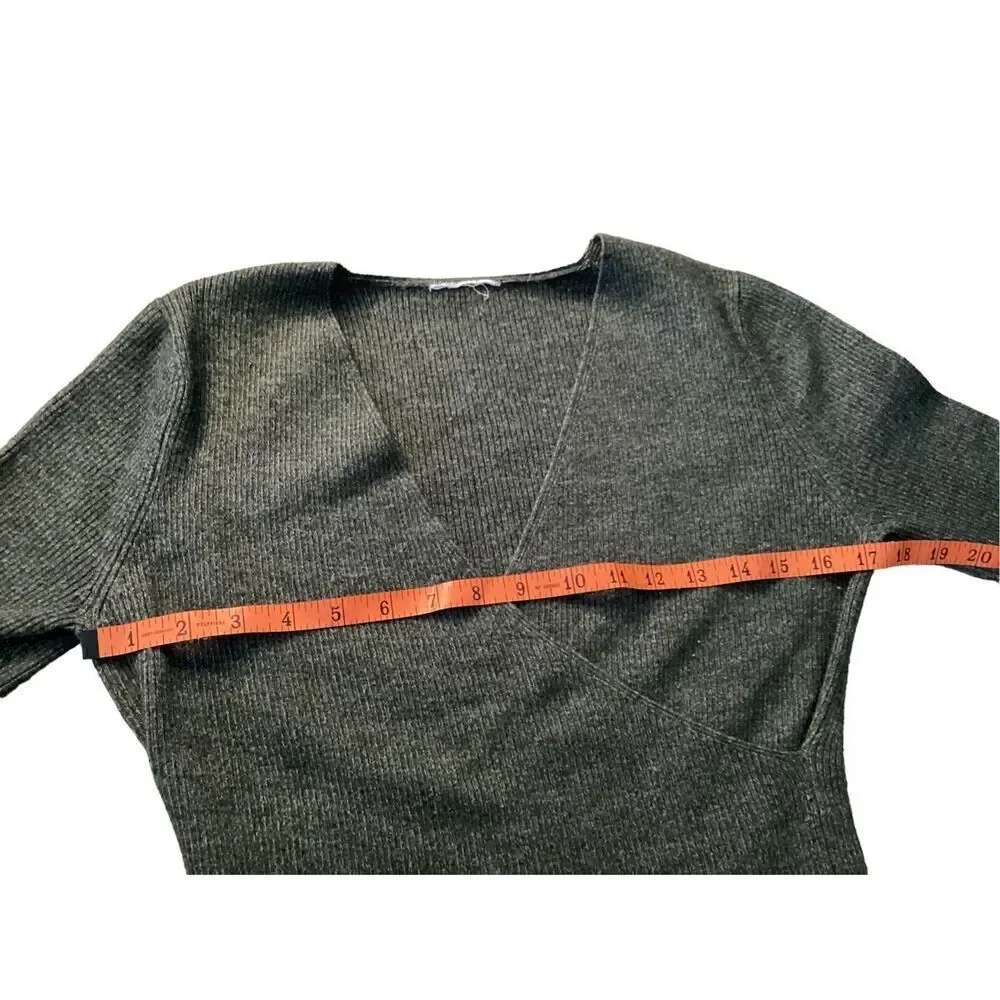 Ribbed Cross Front Sweater Everyday Casual School Workwear